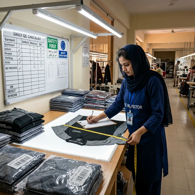 ISO-Certified Manufacturing Quality Control - Rifat Sports Wears Pakistan Factory