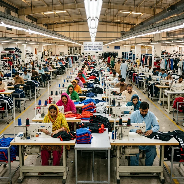 Bulk Garment Stitching & OEM Assembly - Rifat Sports Wears Pakistan Factory